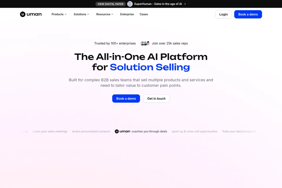 Aperçu de la landing page