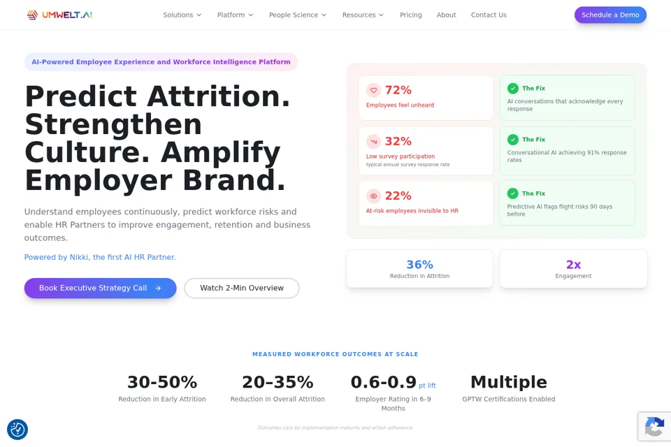 Aperçu de la landing page
