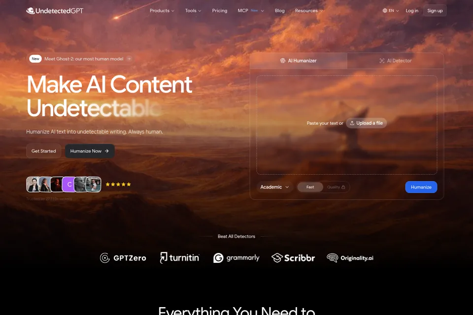 Landing page preview