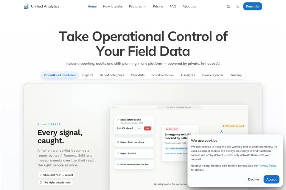 Aperçu de la landing page