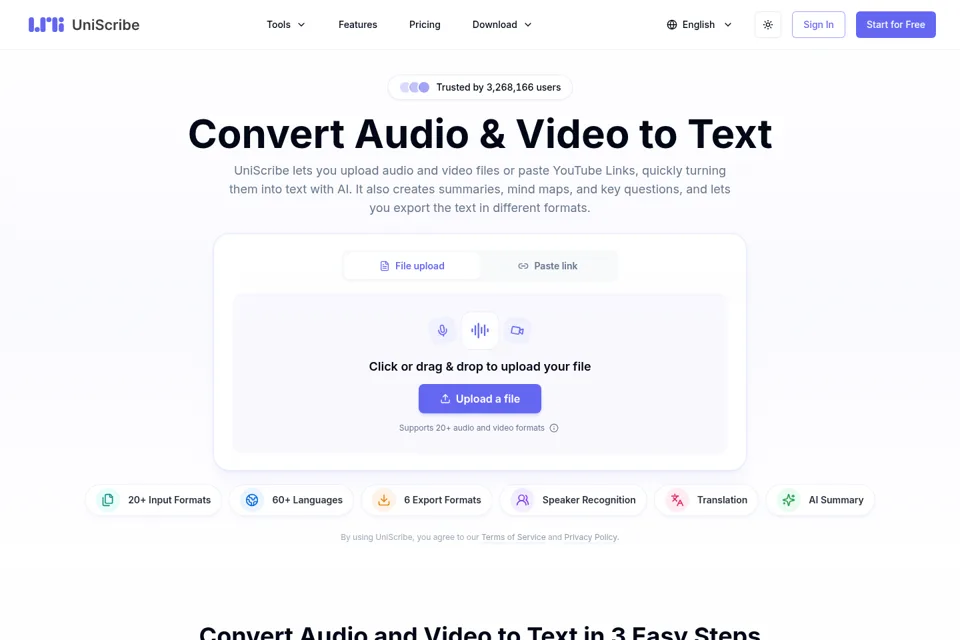 Aperçu de la landing page