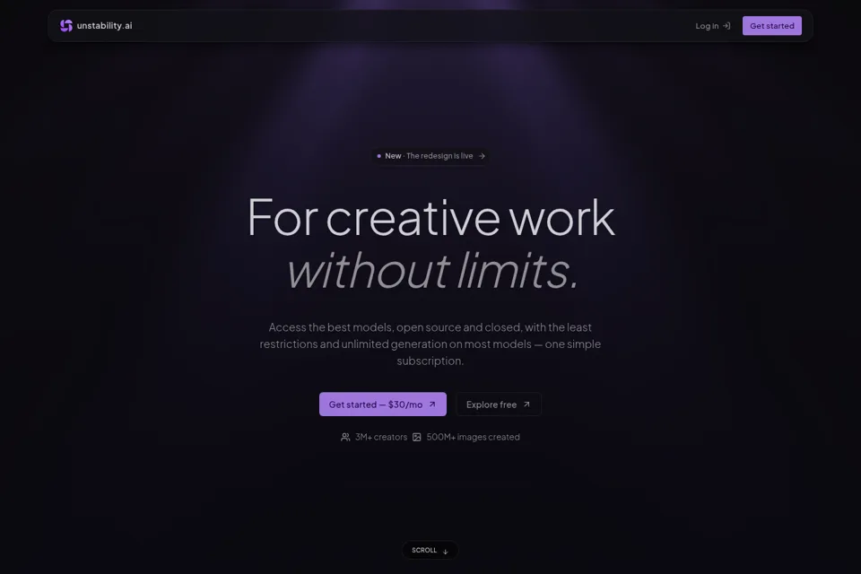 Aperçu de la landing page