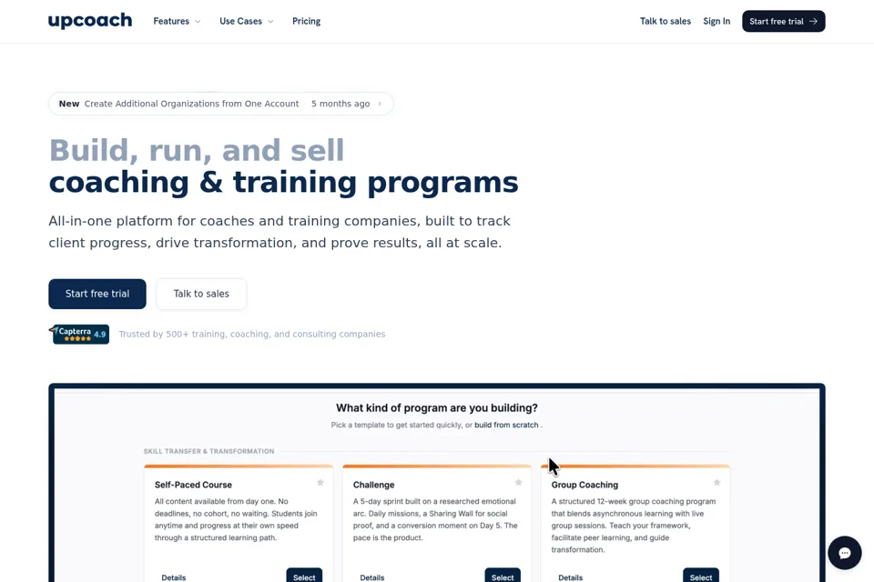 Landing page preview