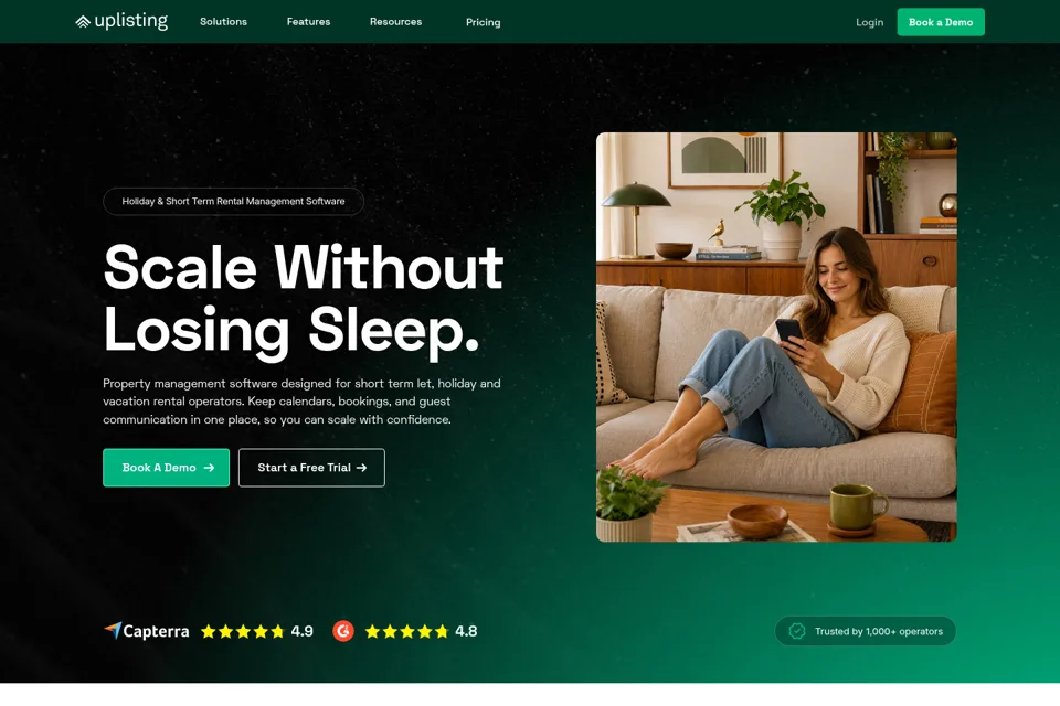 Aperçu de la landing page