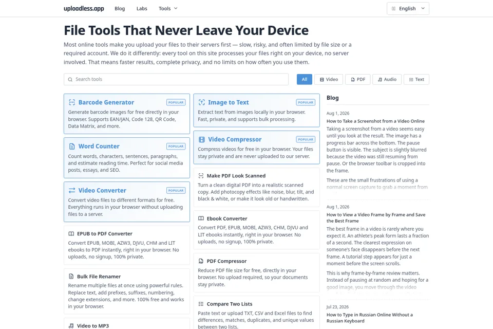 Landing page preview