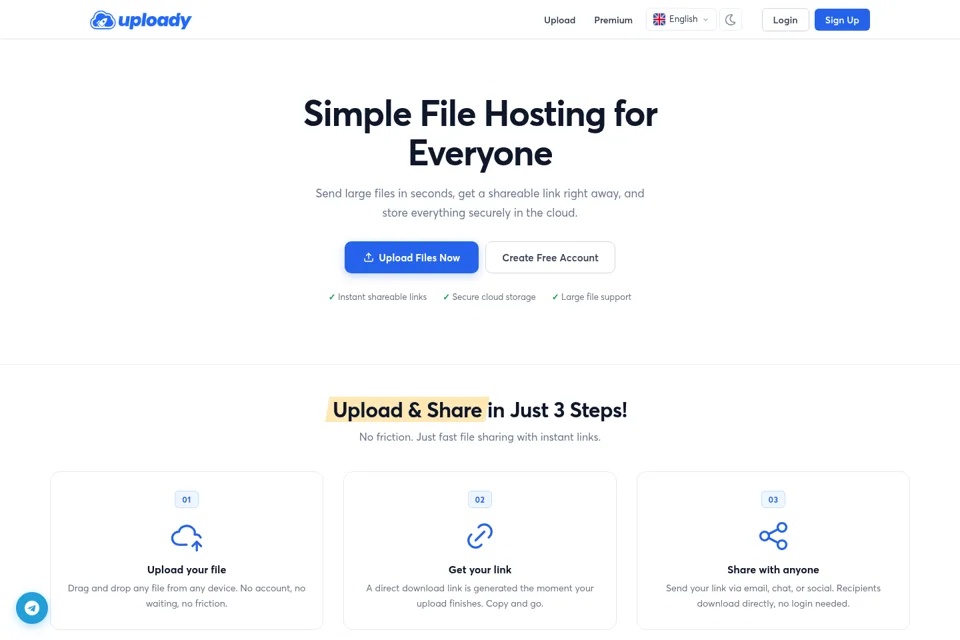 Aperçu de la landing page