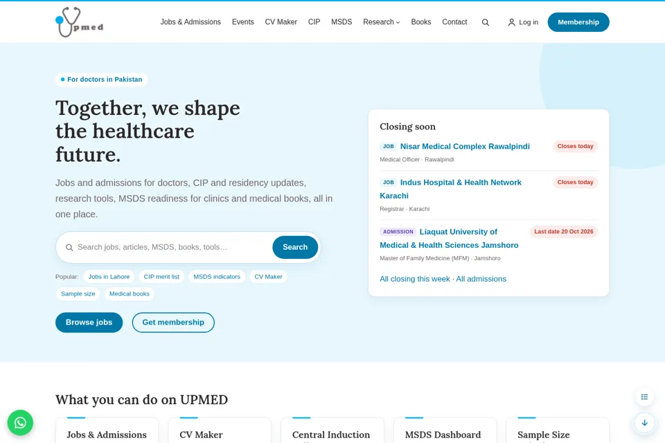 Aperçu de la landing page