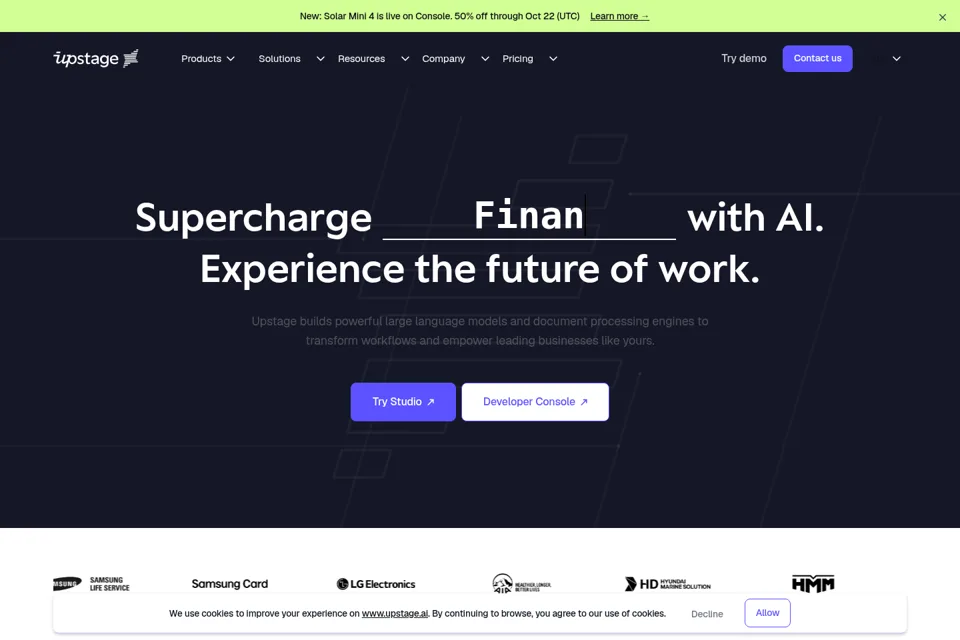Aperçu de la landing page