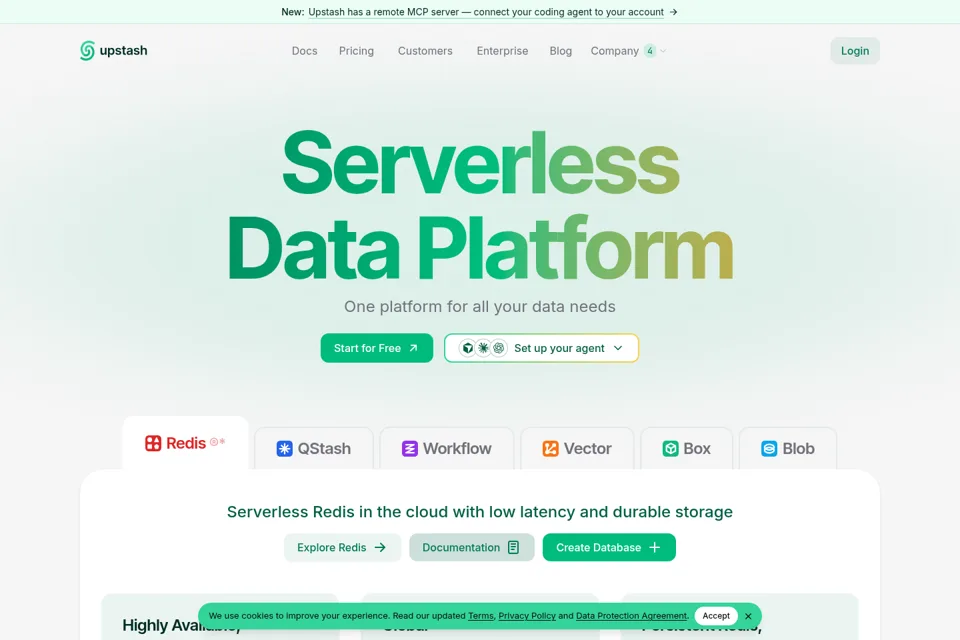 Aperçu de la landing page