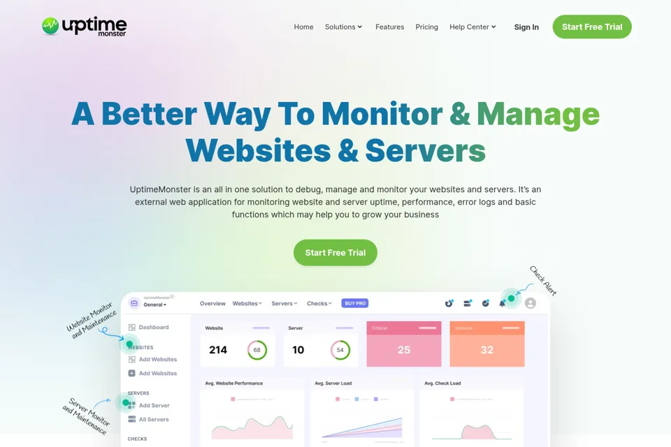 Aperçu de la landing page