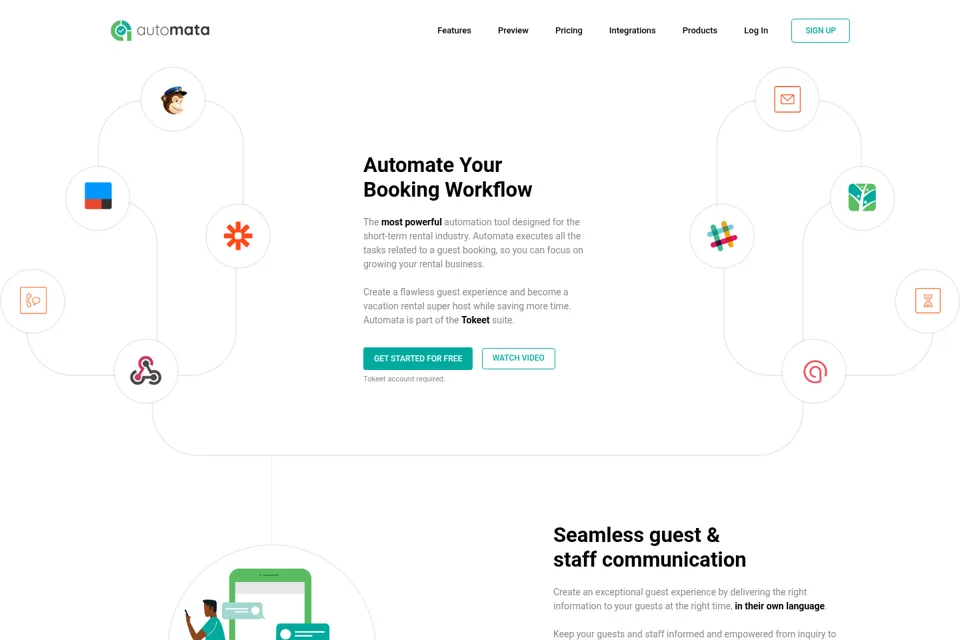 Aperçu de la landing page