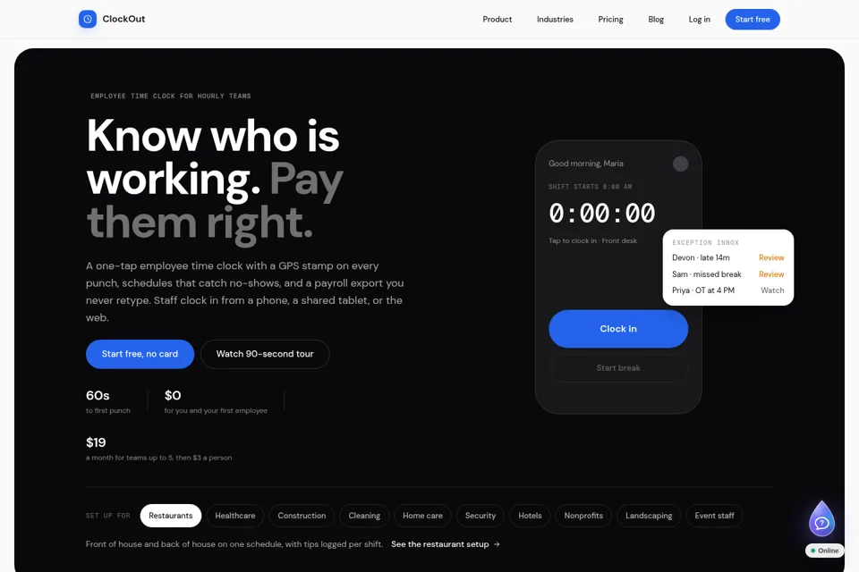 Landing page preview