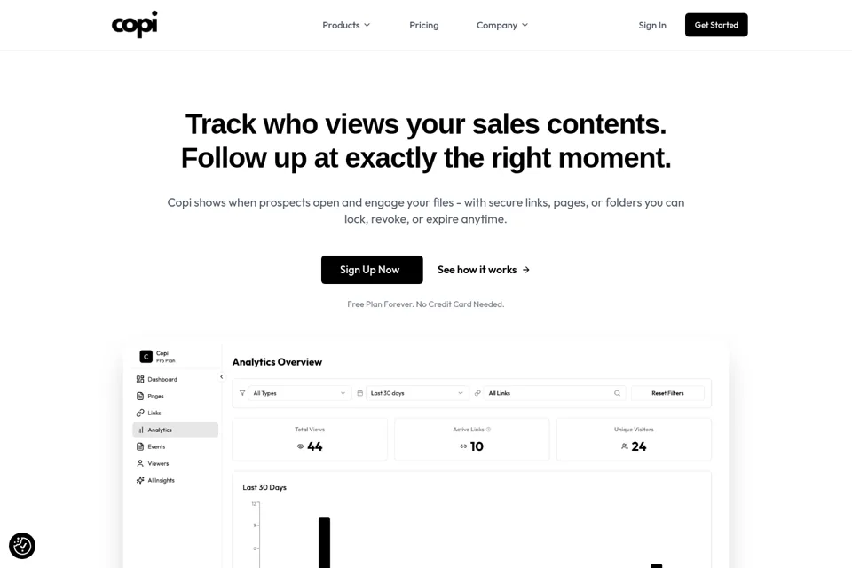 Aperçu de la landing page