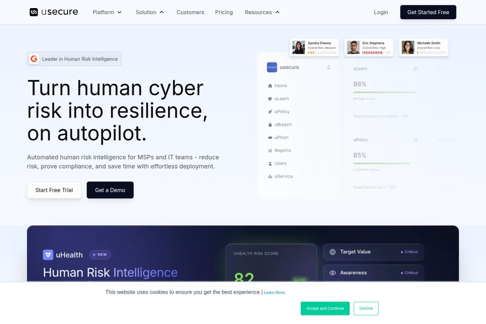 Landing page preview