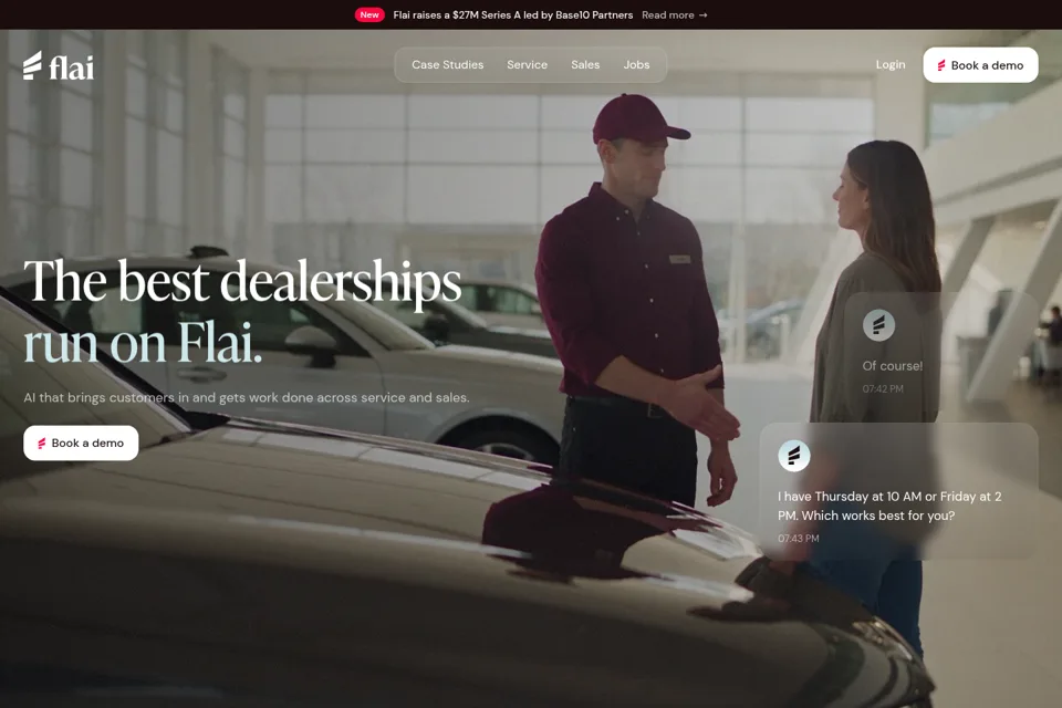 Aperçu de la landing page