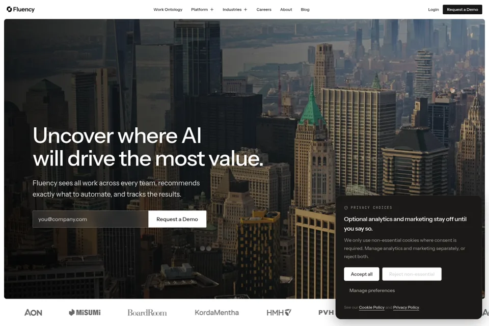 Aperçu de la landing page
