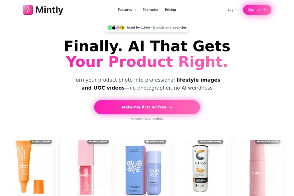 Aperçu de la landing page
