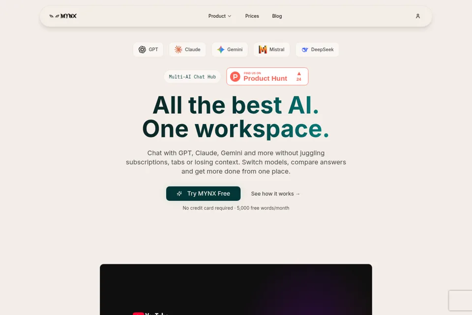 Aperçu de la landing page