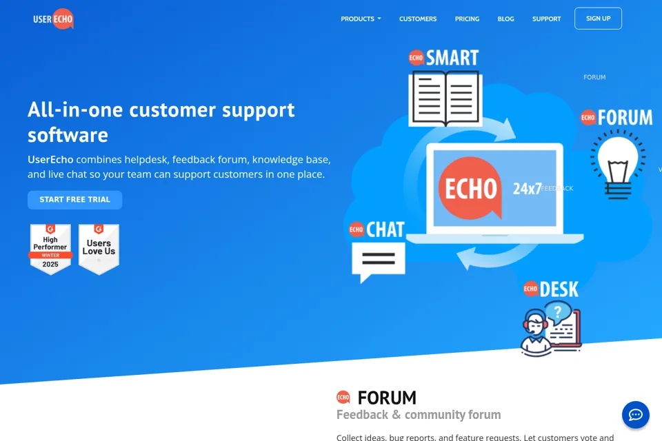 Aperçu de la landing page