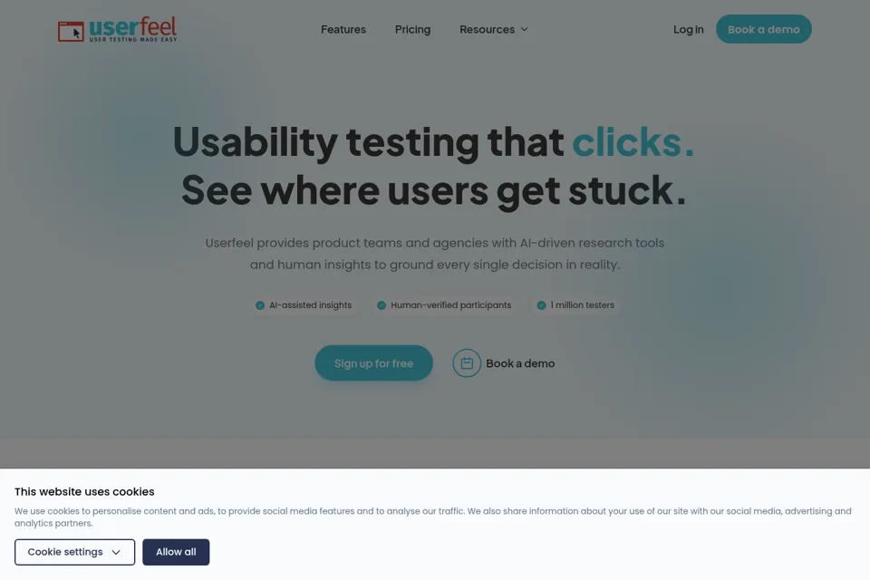 Aperçu de la landing page