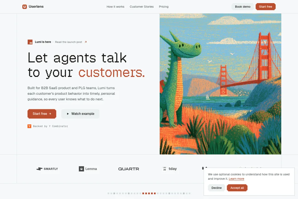 Aperçu de la landing page
