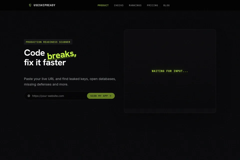 Landing page preview