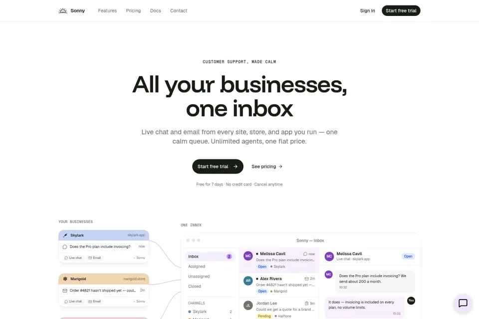 Landing page preview