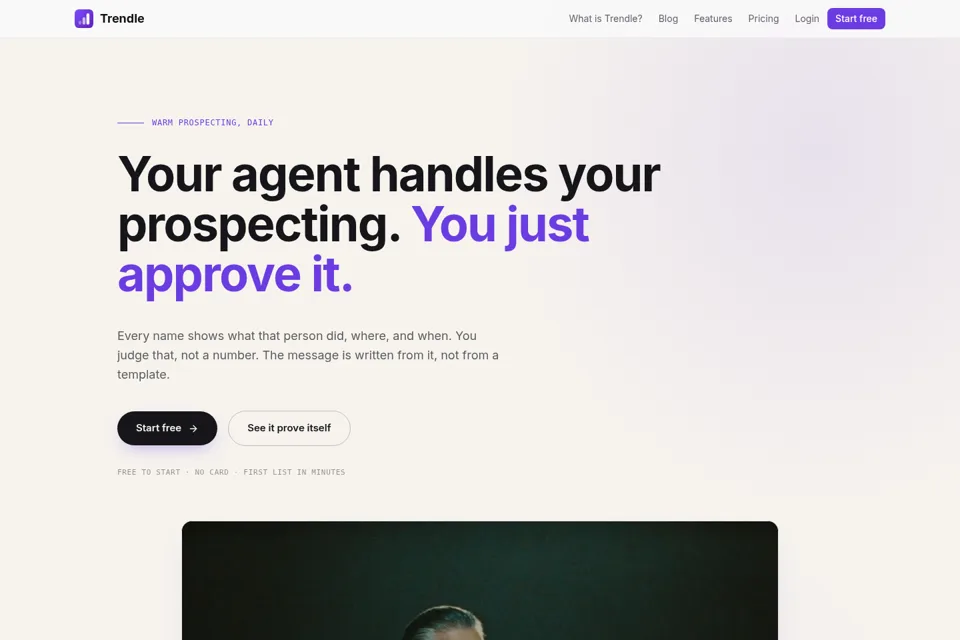 Aperçu de la landing page