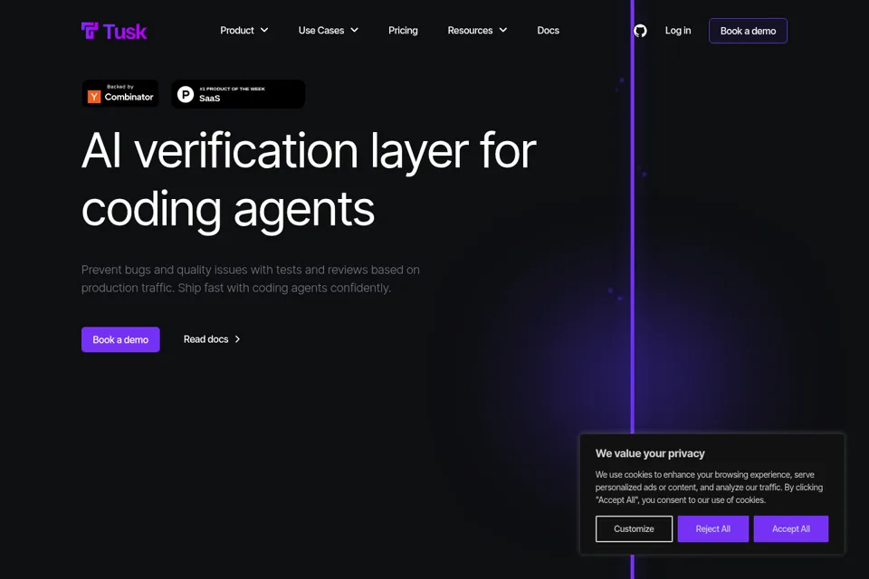 Aperçu de la landing page