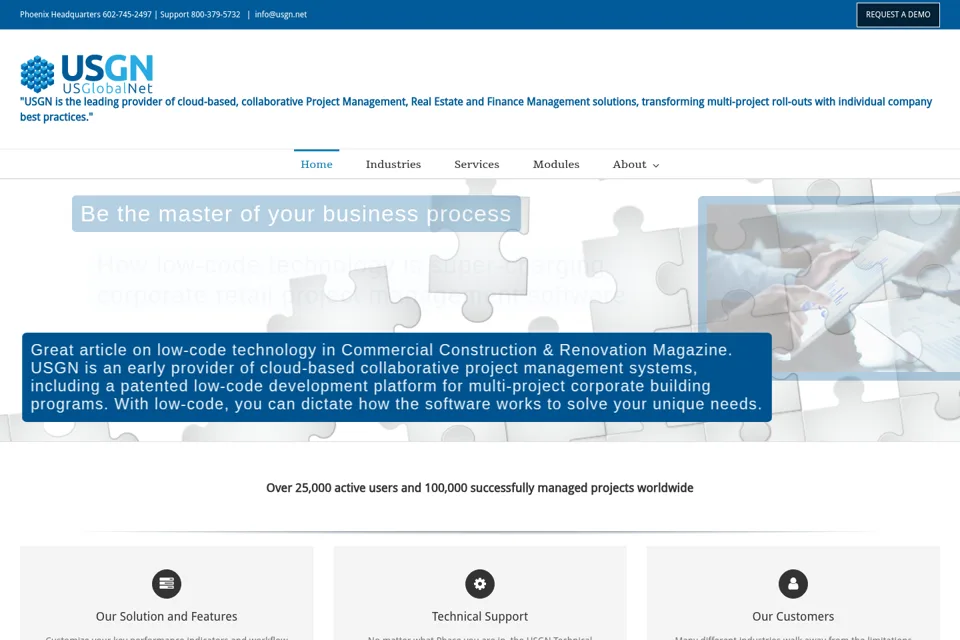 Aperçu de la landing page