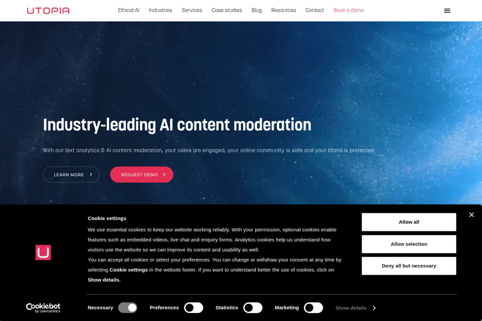 Aperçu de la landing page