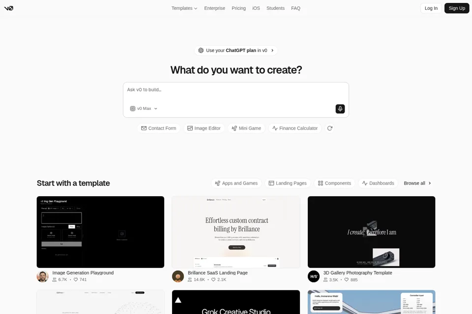 Landing page preview