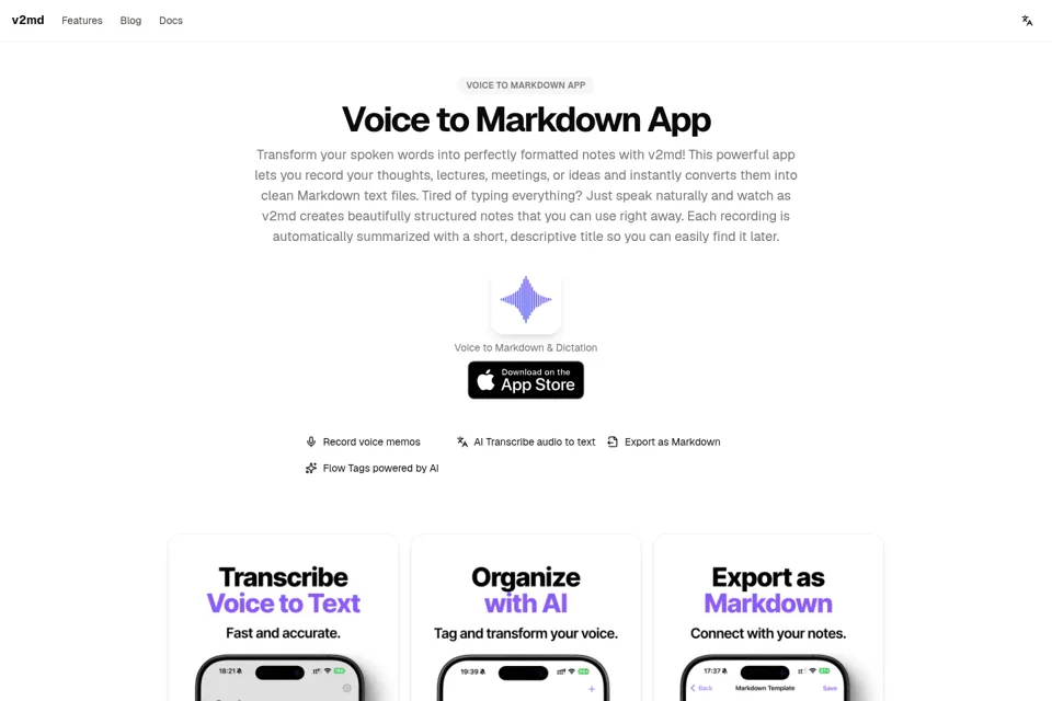 Aperçu de la landing page