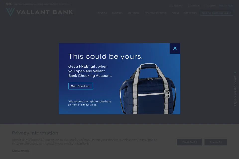 Aperçu de la landing page