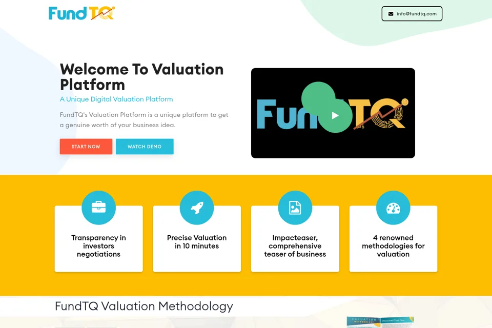Aperçu de la landing page