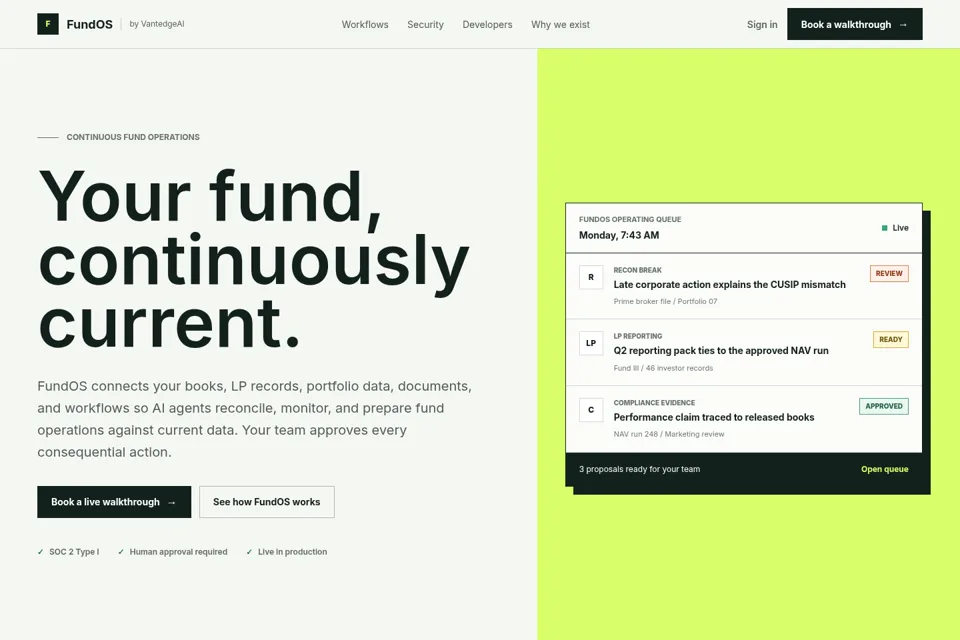Aperçu de la landing page