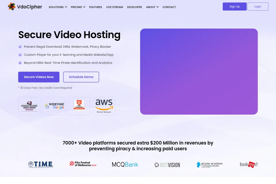 Landing page preview