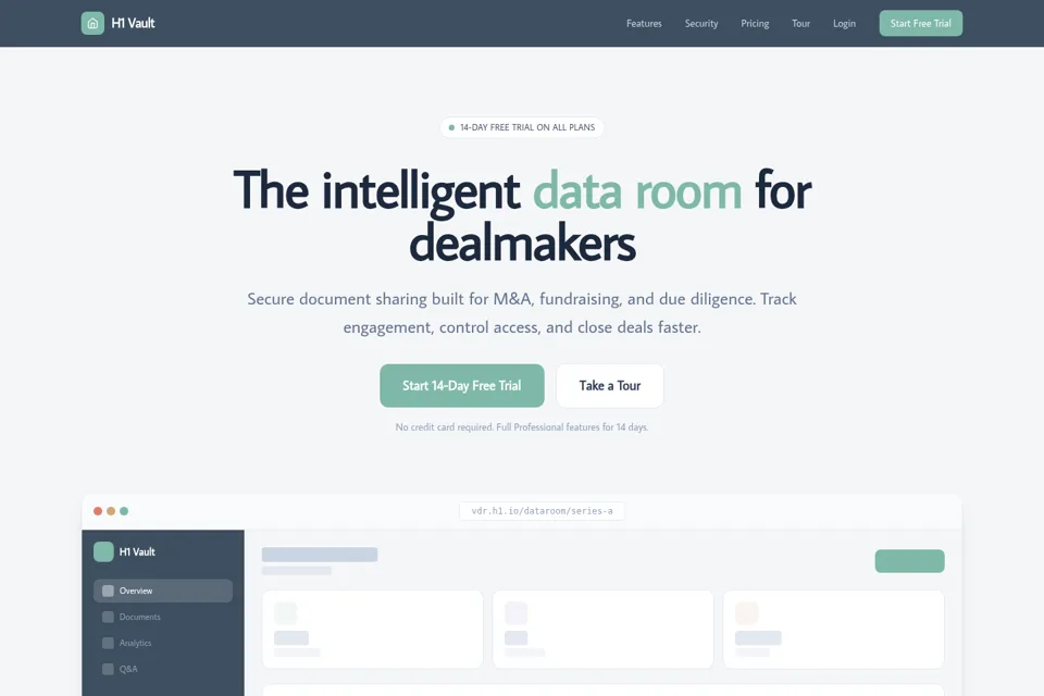 Aperçu de la landing page