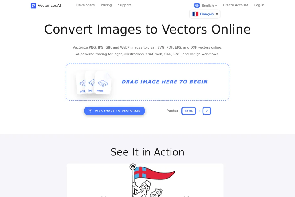 Landing page preview