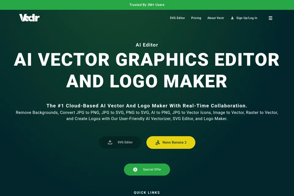 Aperçu de la landing page