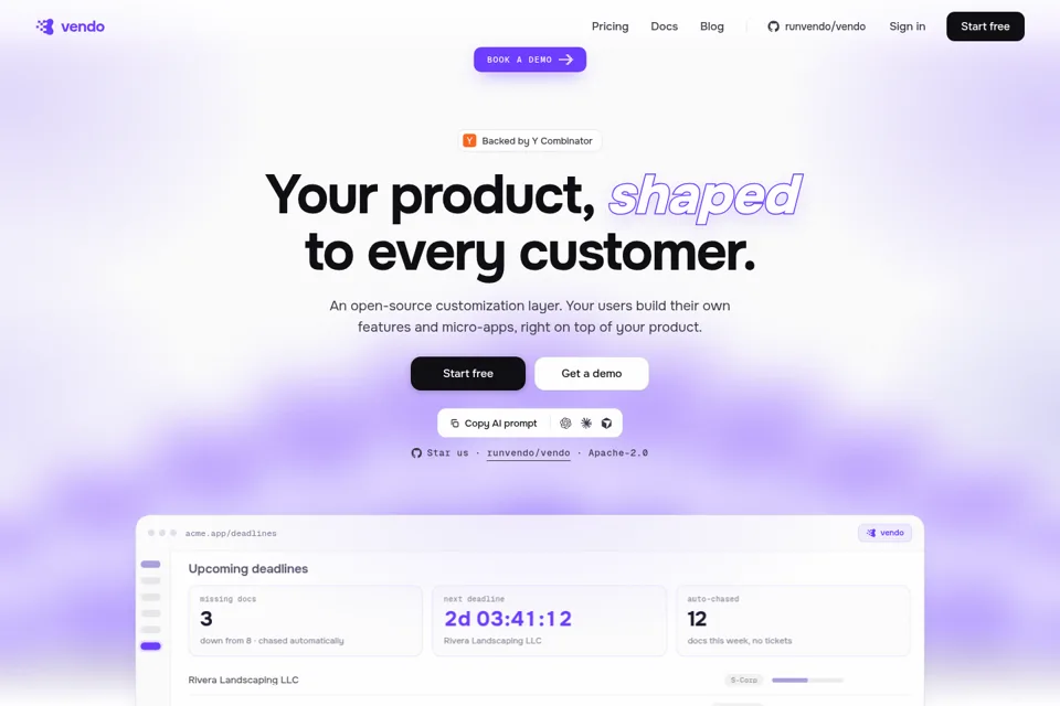 Landing page preview