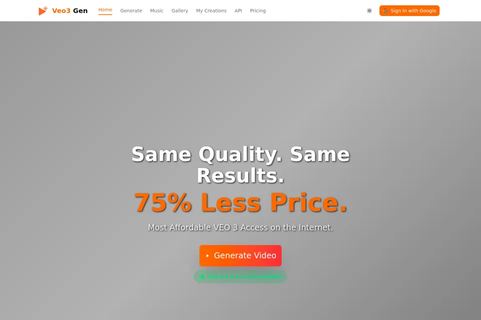Aperçu de la landing page