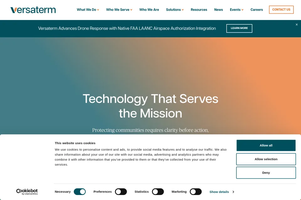 Aperçu de la landing page