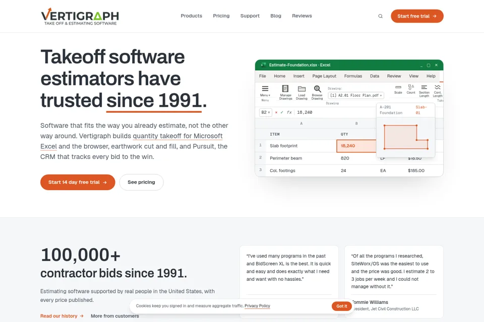 Landing page preview