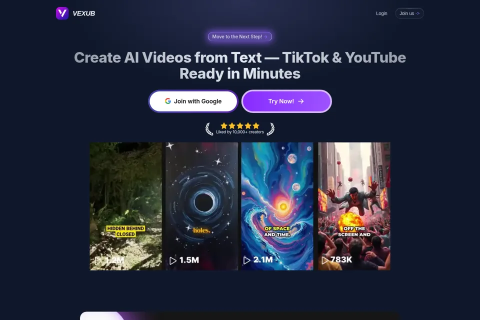 Aperçu de la landing page