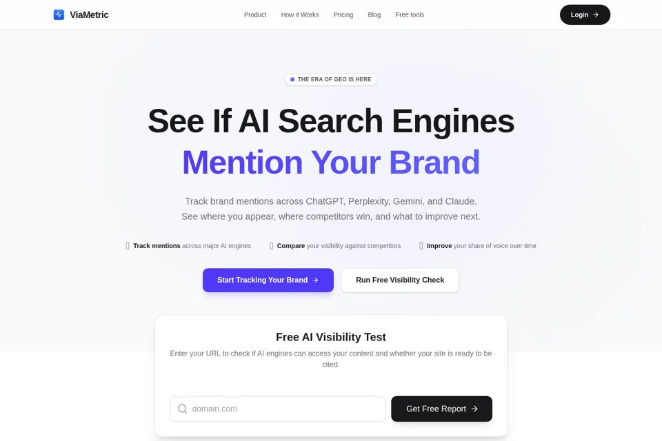 Aperçu de la landing page