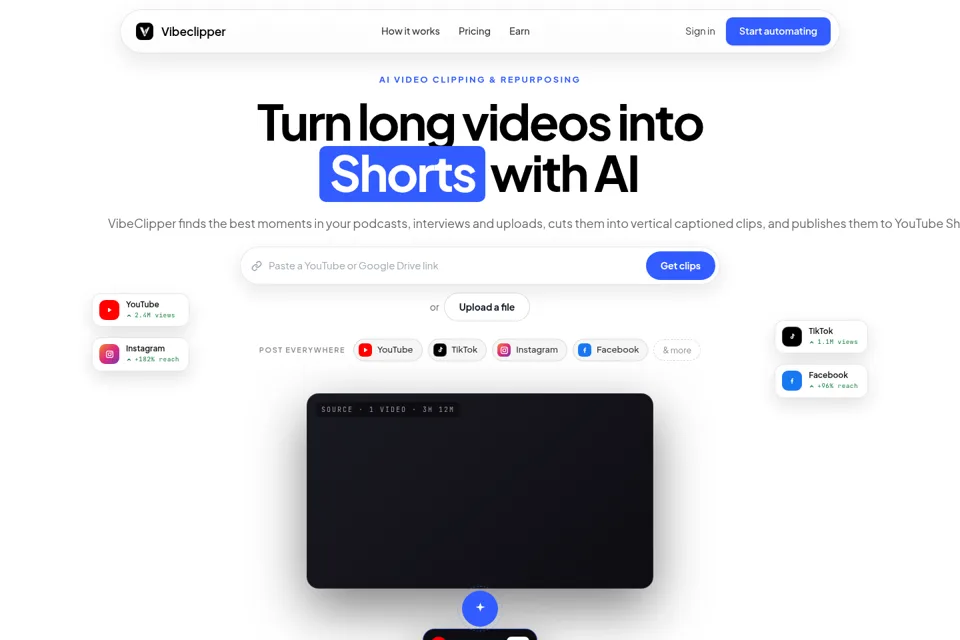 Aperçu de la landing page