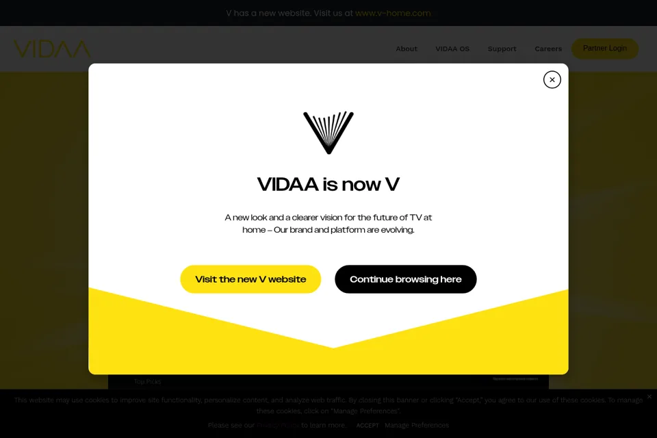 Aperçu de la landing page
