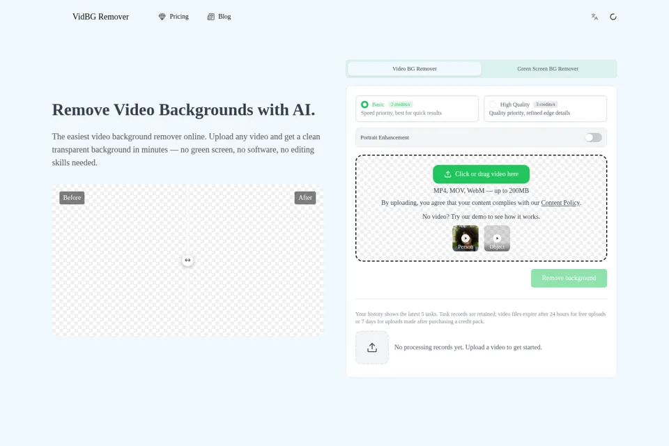 Aperçu de la landing page