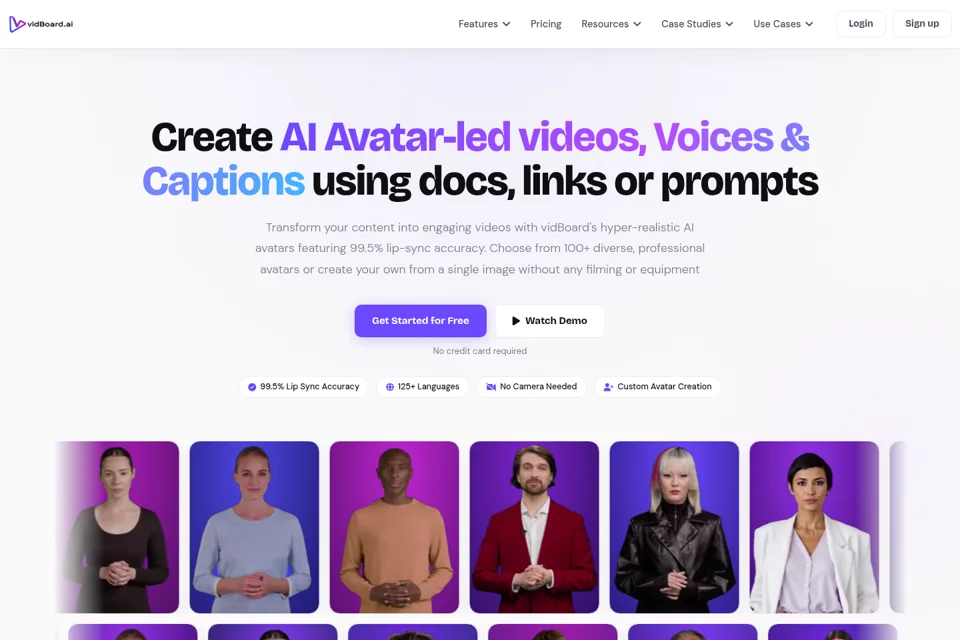 Aperçu de la landing page